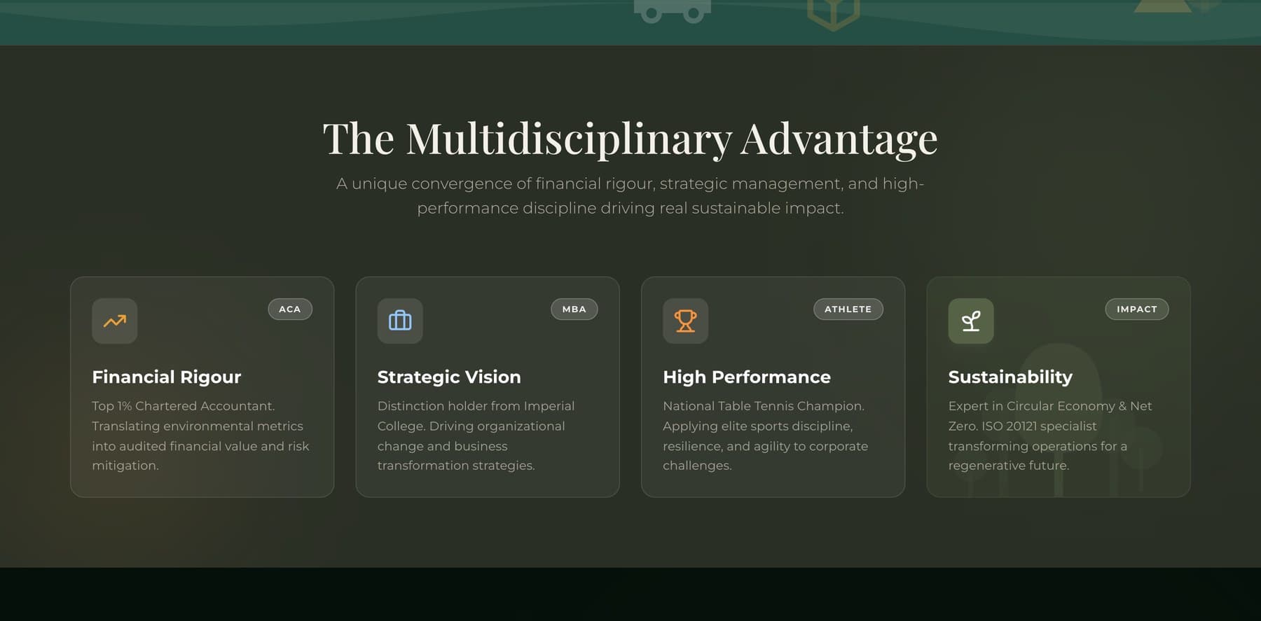 The Multidisciplinary Advantage section
